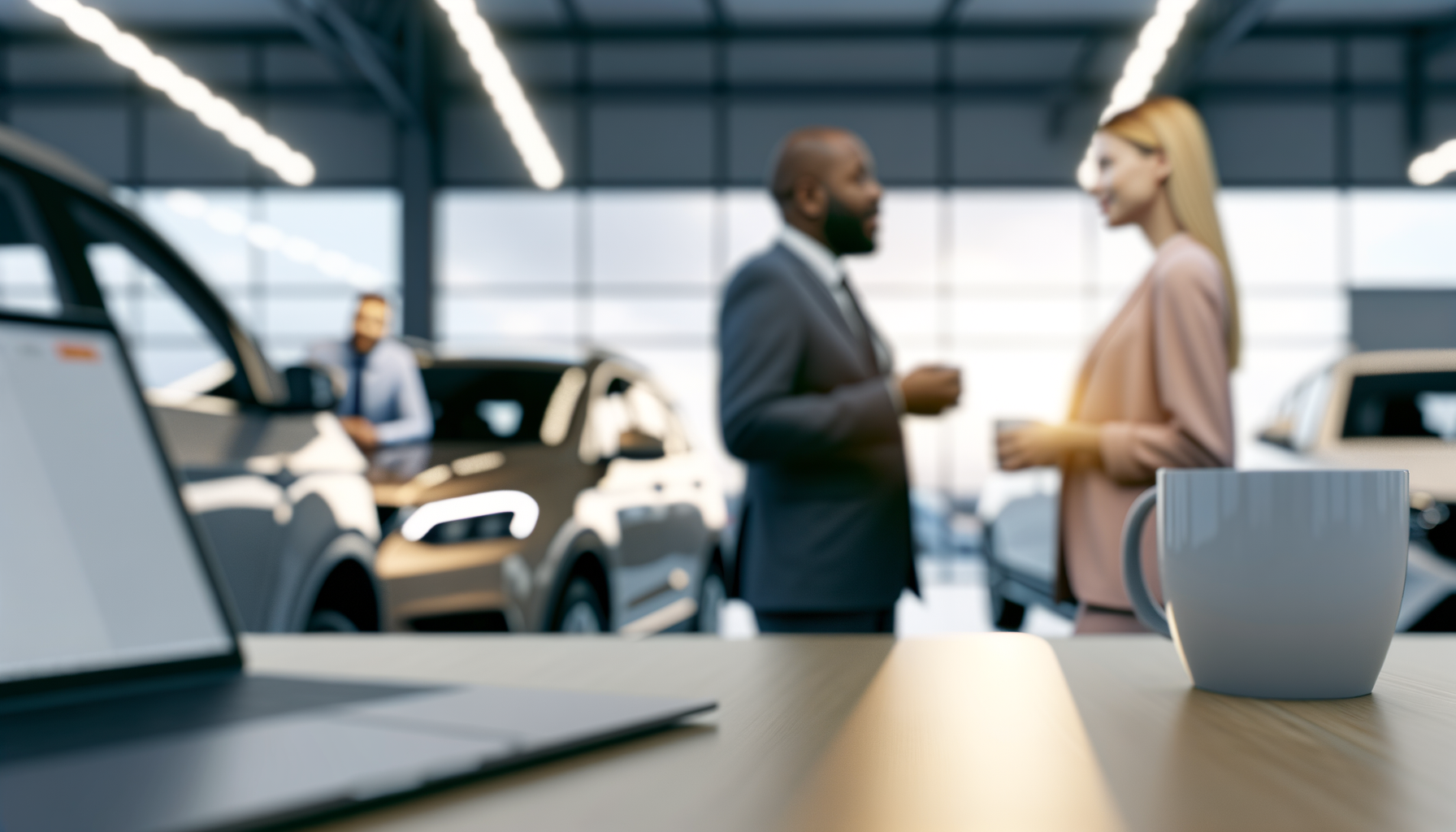 Comparison of traditional car dealership experience versus online car buying from home