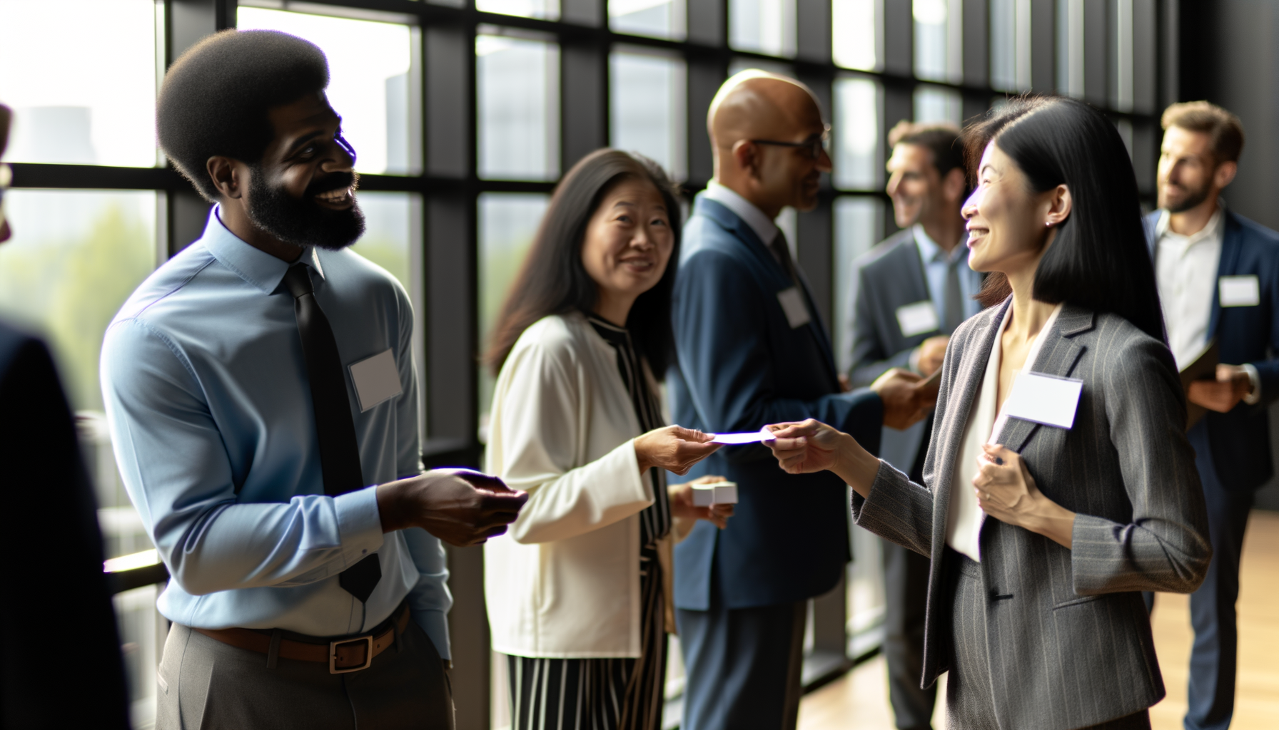 Business professionals networking and building relationships at a professional event