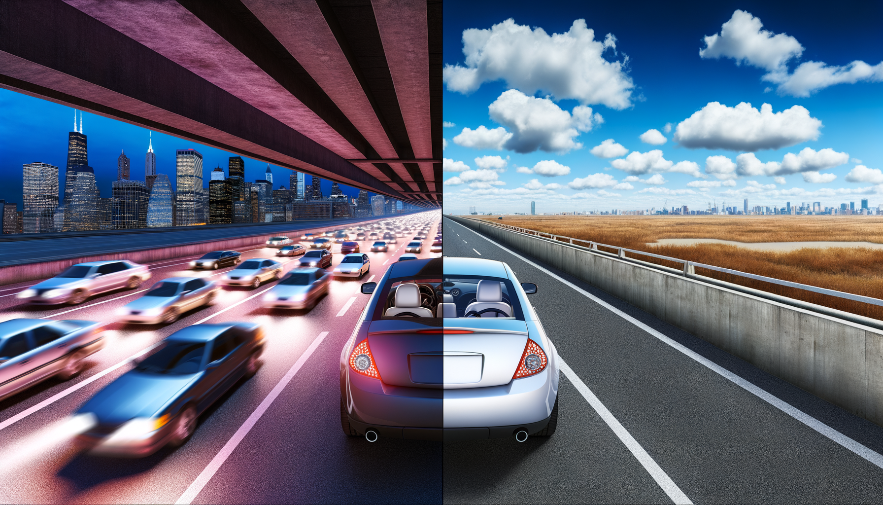 Comparison of city traffic driving versus highway driving conditions affecting vehicle maintenance needs
