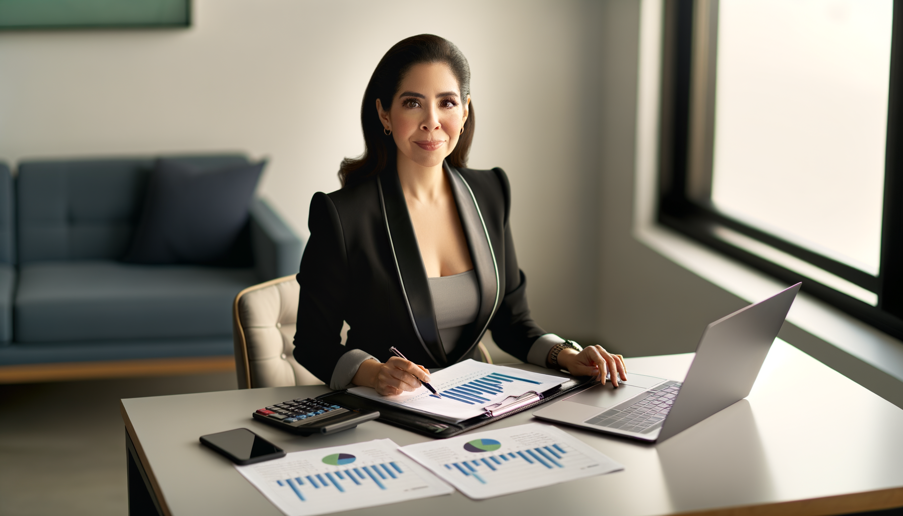 Person organizing financial documents and preparing for financial advisor consultation