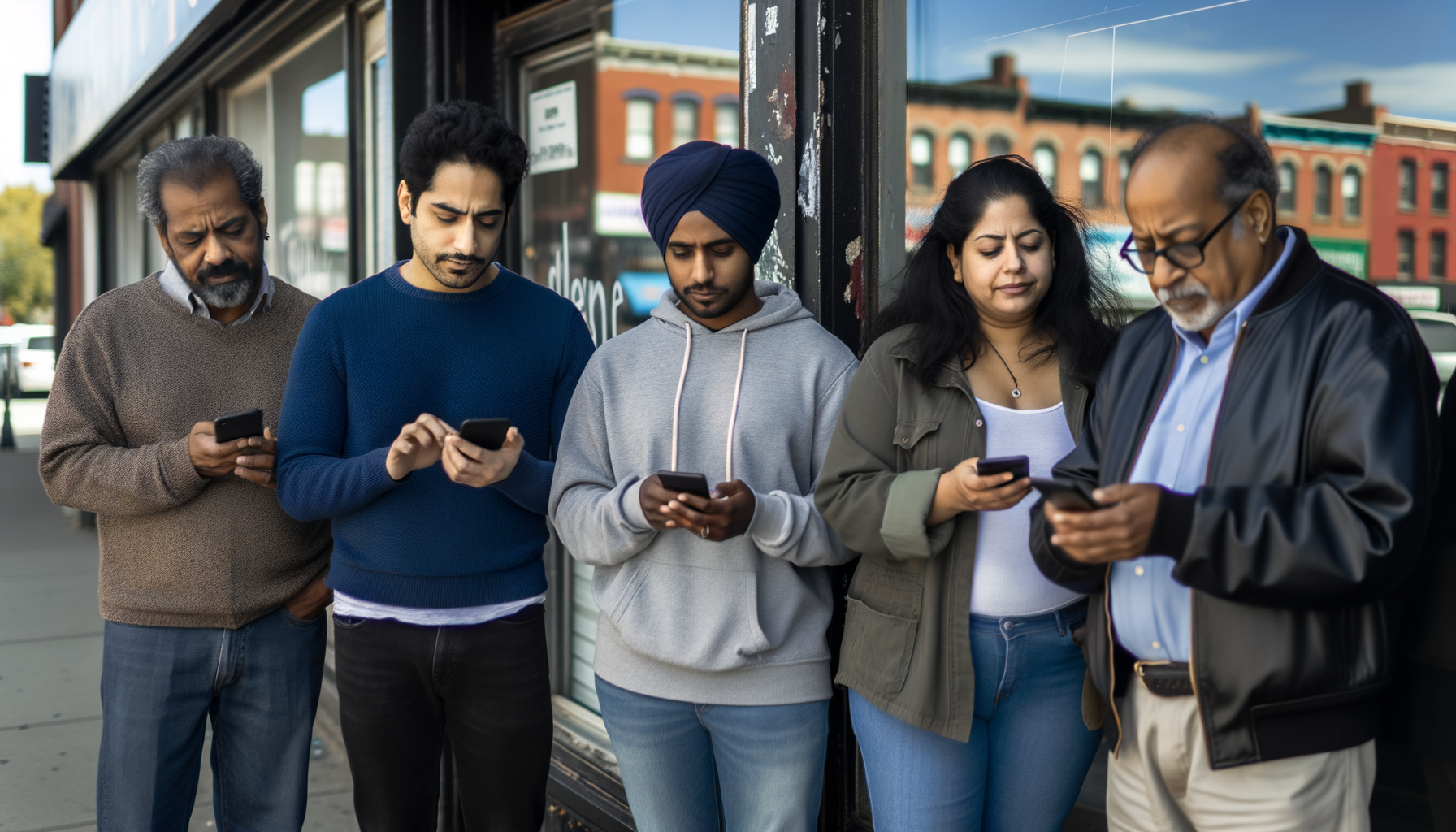 Customers evaluating trust signals while deciding whether to enter a local business