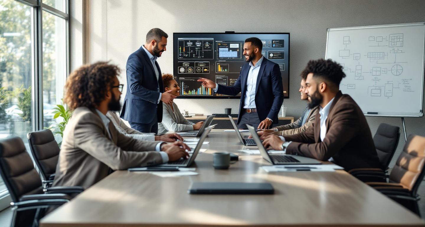 Business owners meeting with IT consultant to discuss technology support needs